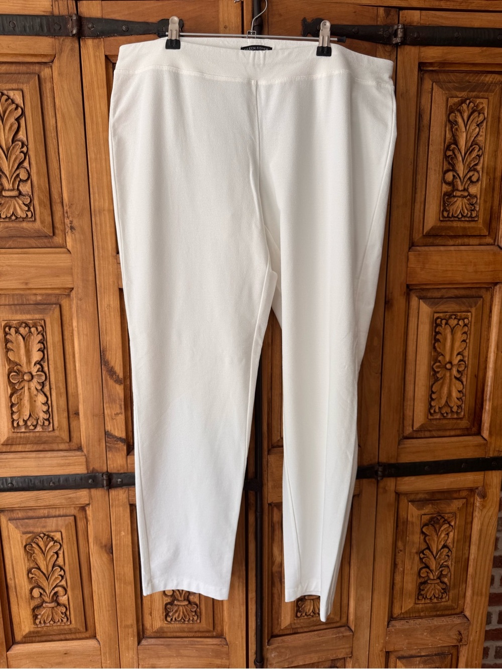 Eileen Fisher White Pull-On Dress Pants
